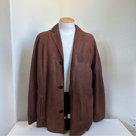 Vintage Brown Genuine Leather Jacket - Picture 1 of 16